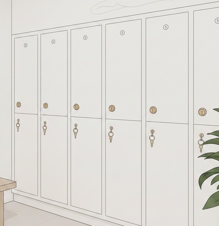 ピラティスKのロッカー・着替えスペースイメージ