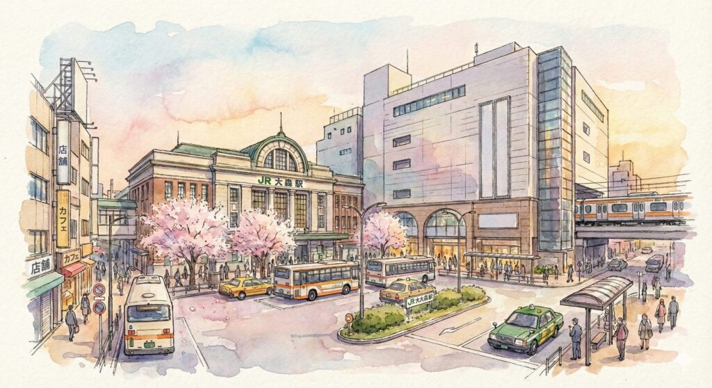 大森のマシンピラティスおすすめ9選|料金・通いやすさ・特徴を徹底比較 大森駅イメージイラスト