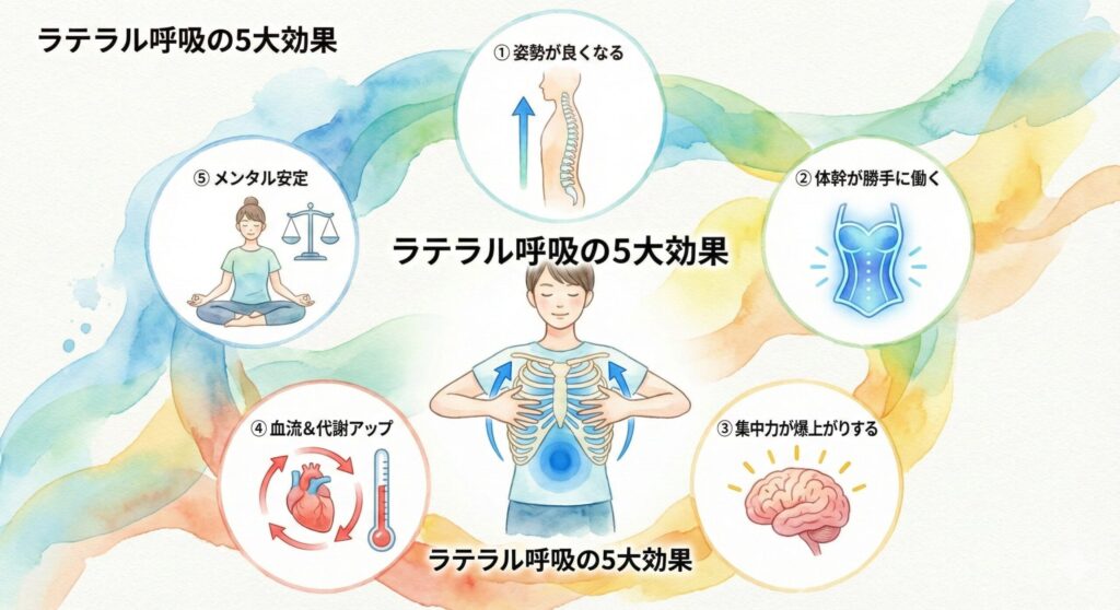 ラテラル呼吸の5大効果