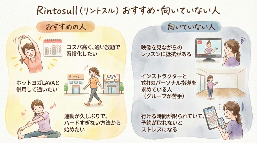 リントスルが「向いている人」と「向いていない人」