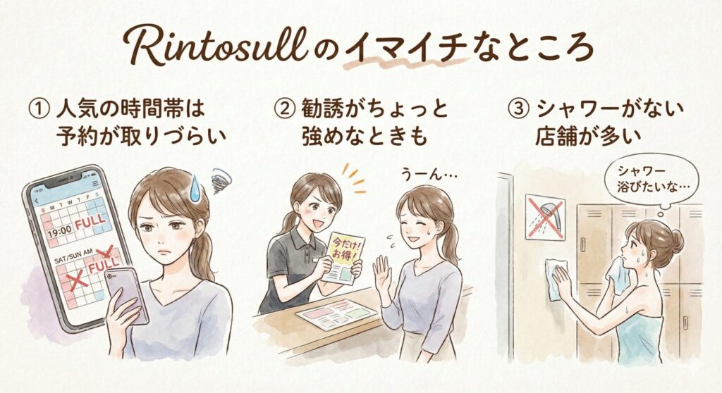 リンストルでイマイチだったところ3点