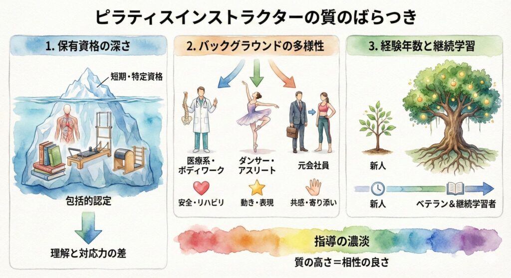 【週1でも変わった】マシンピラティスの変化|姿勢・お腹・疲れやすさが“じわじわ上向く”体験記 ピラティスインストラクターの質に「ばらつき」が生まれる背景