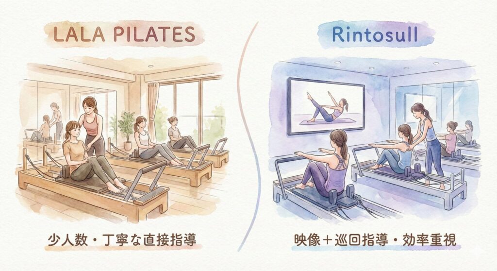 LALA PILATESとRintosullを比較