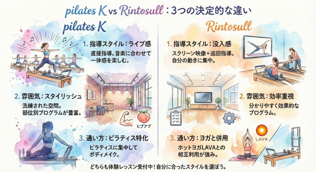 pilates KとRintosullの比較