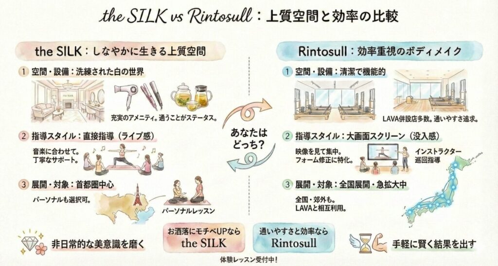 the SILKとRintosullの比較