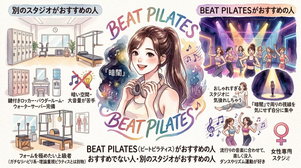BEAT PILATES(ビートピラティス)中野坂上店を本音レビュー|暗闇マシンピラティスの効果・料金 BEAT PILATES(ビートピラティス)がおすすめの人、そうでない人