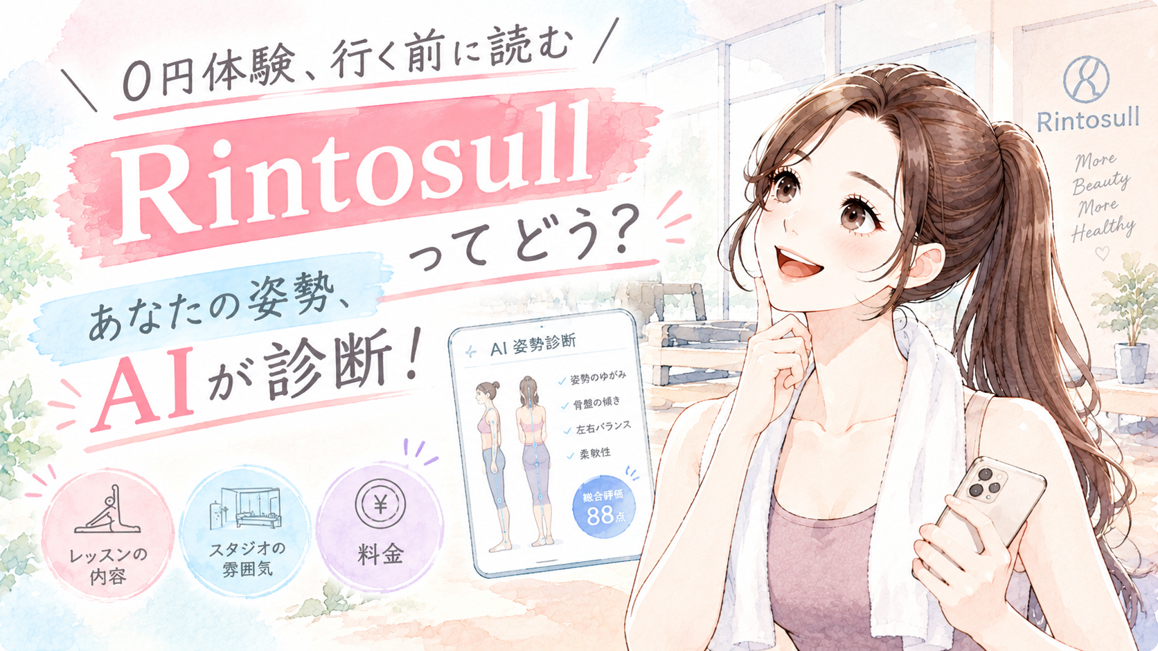 \0円体験、行く前に読む/ Rintosull ってどう? あなたの姿勢、AIが診断!